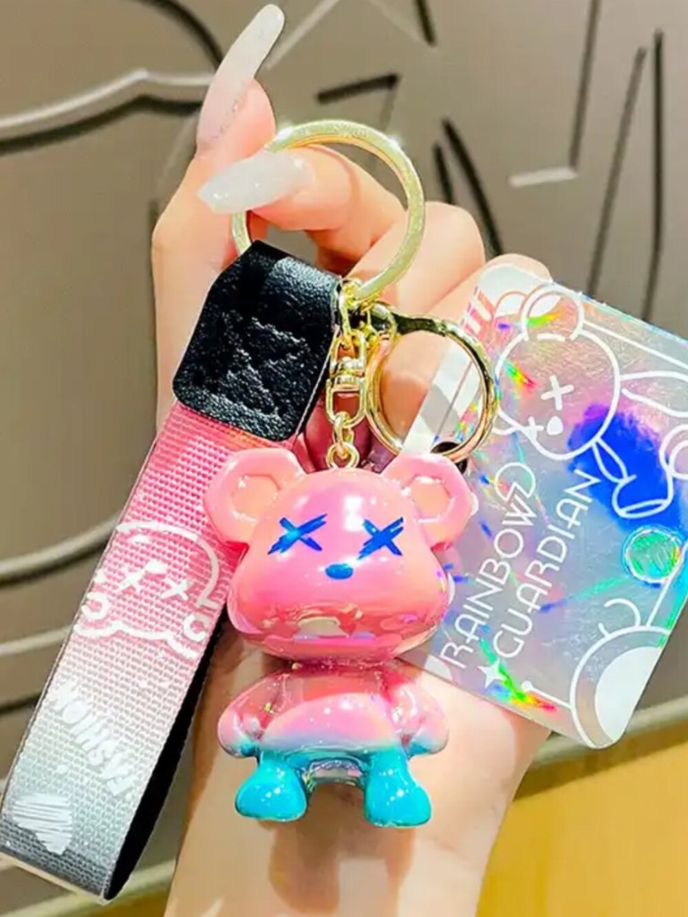 Shiny Bear Color Keychain B2 - Picture 3 of 8